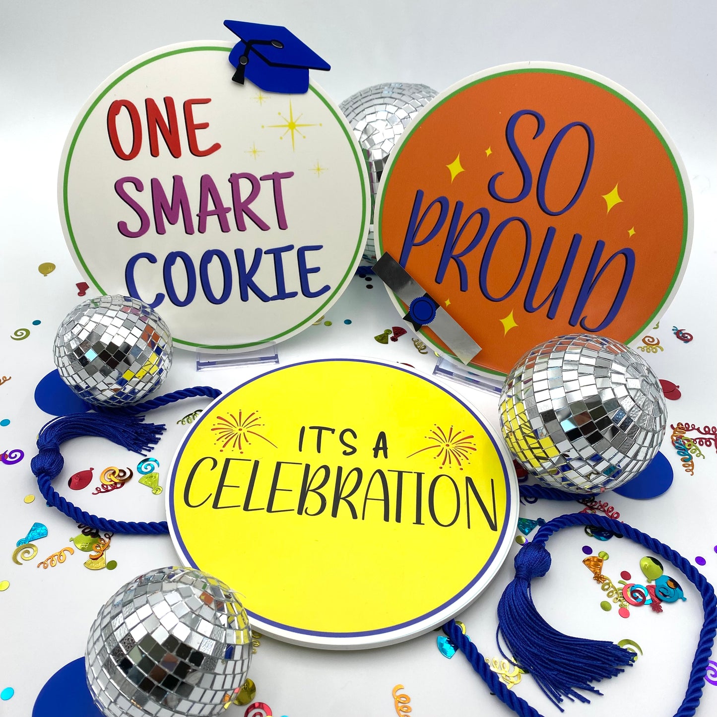 LET'S CELEBRATE GRAD PHOTO BOOTH PROP SET
