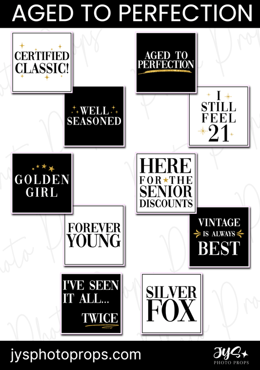 Aged to Perfection Birthday Bundle - JYS Photo Props