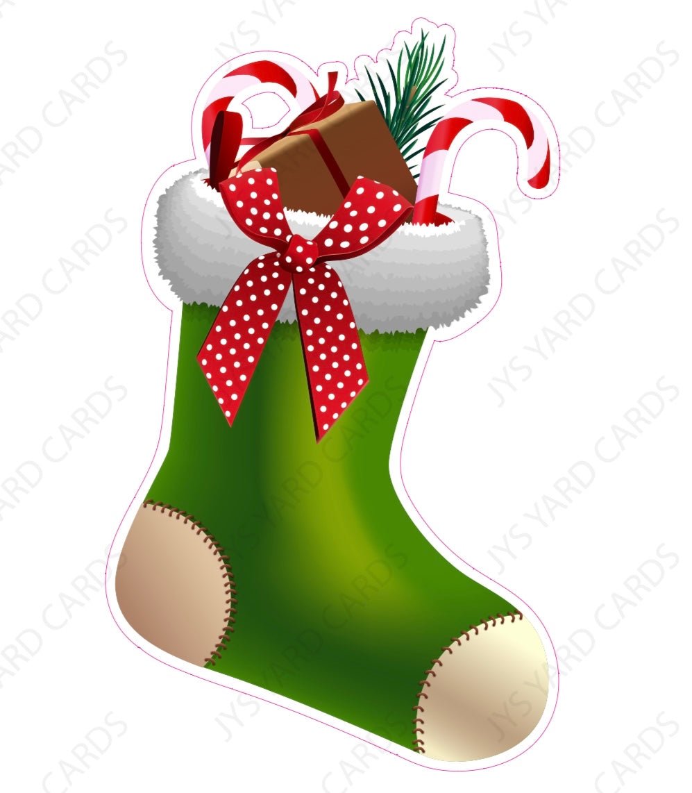 Christmas Stocking: Green - JYS Photo Props