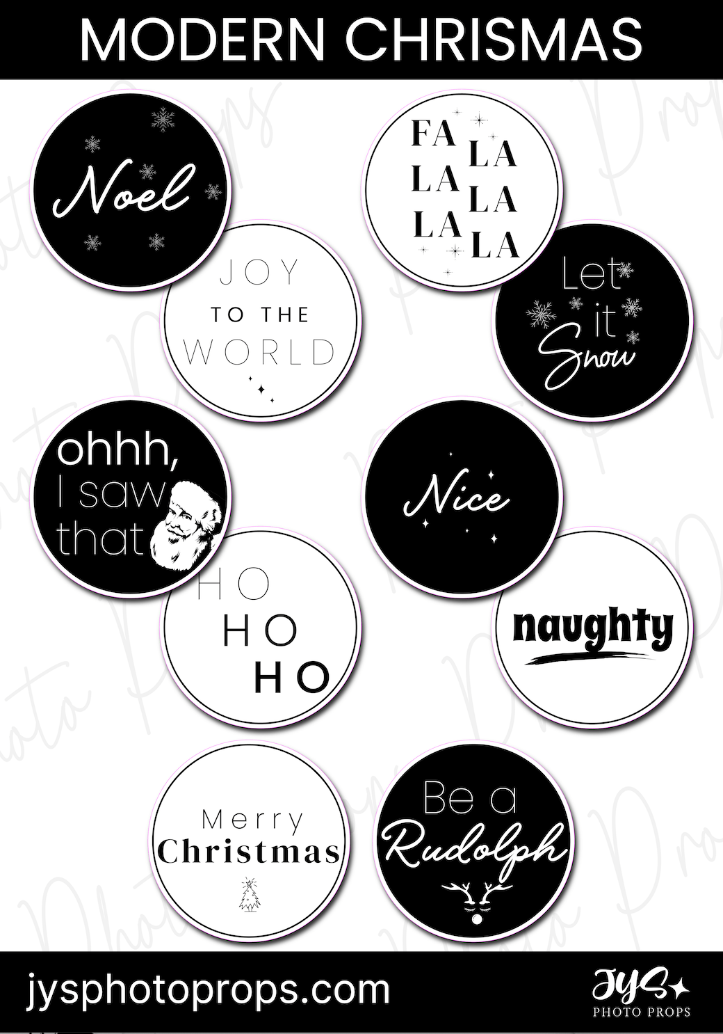 Circle Modern Xmas | Last Chance - JYS Photo Props