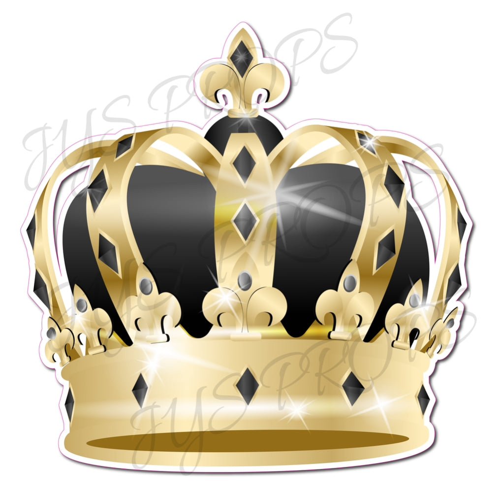 Elegant Gold Black Crown