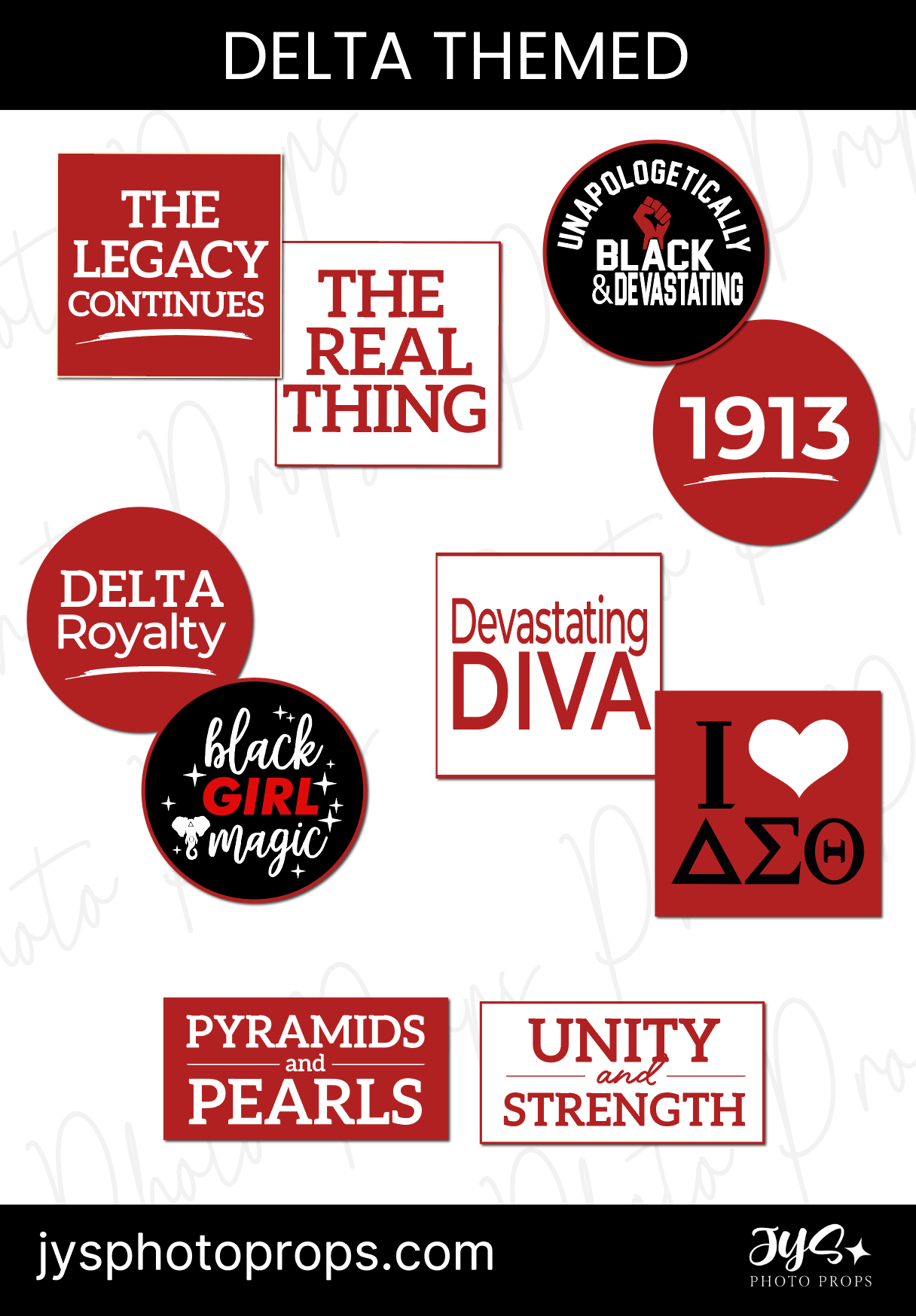 Delta Sorority Photo Booth Props - JYS Photo Props