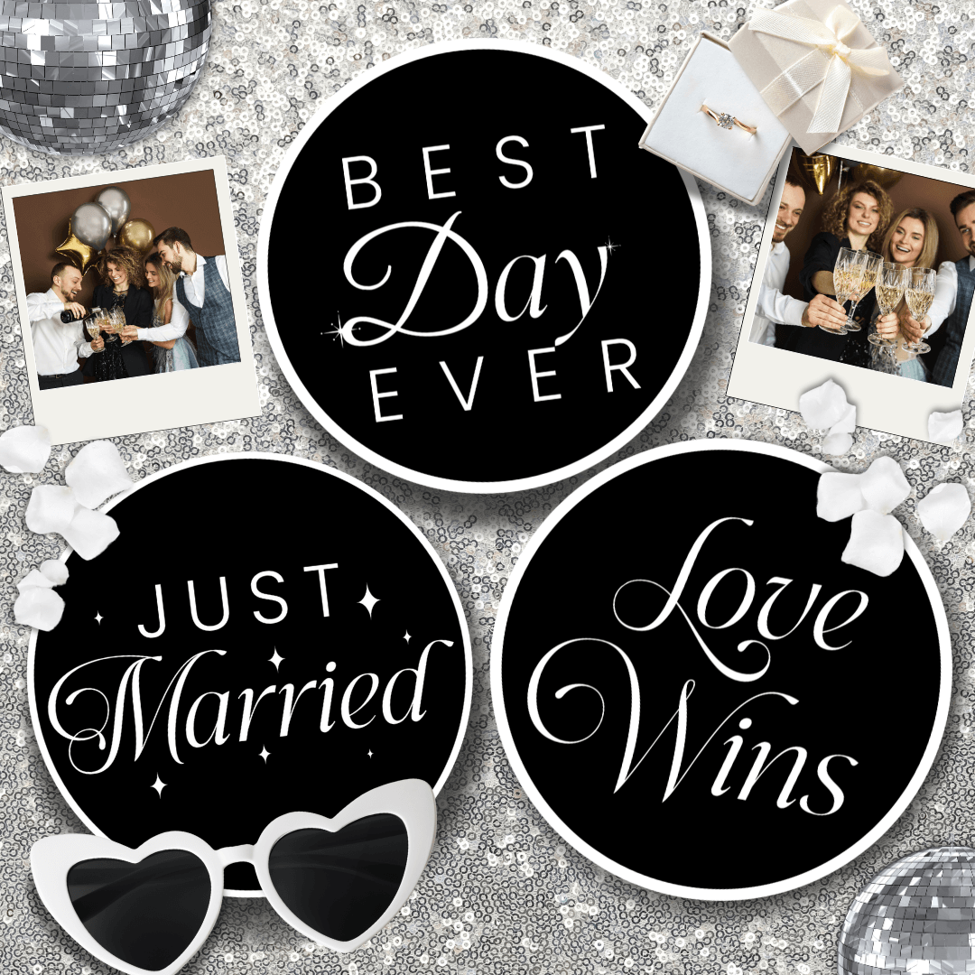 Glam Wedding Photo Booth Props - JYS Photo Props
