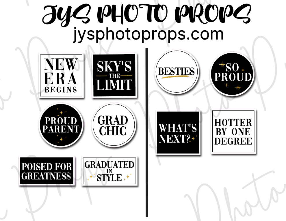 Grad Photo Booth Props - JYS Photo Props
