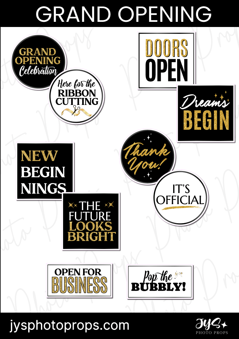 Grand Opening Photo Booth Props - JYS Photo Props