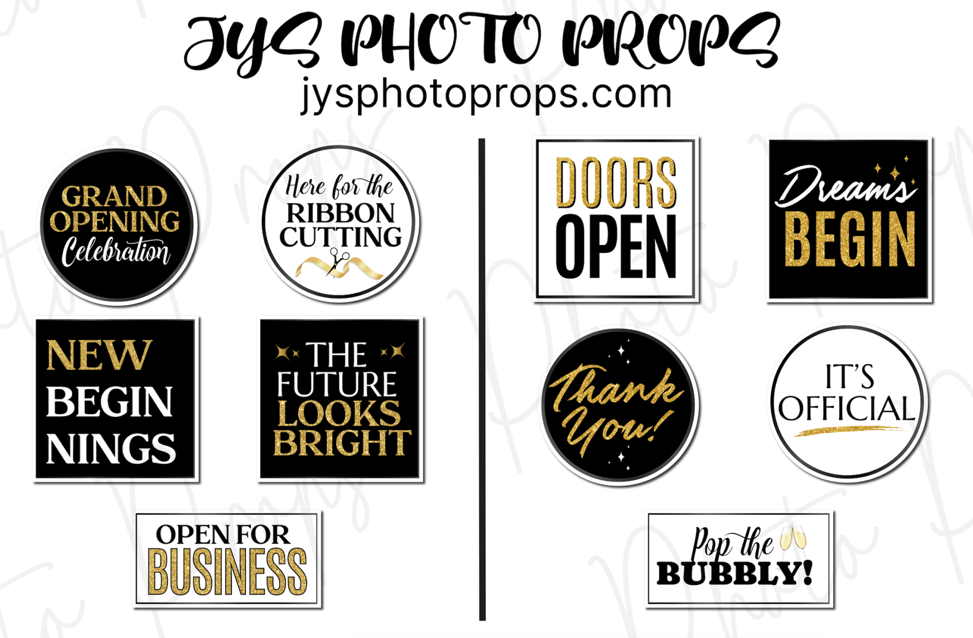 Grand Opening Photo Booth Props - JYS Photo Props