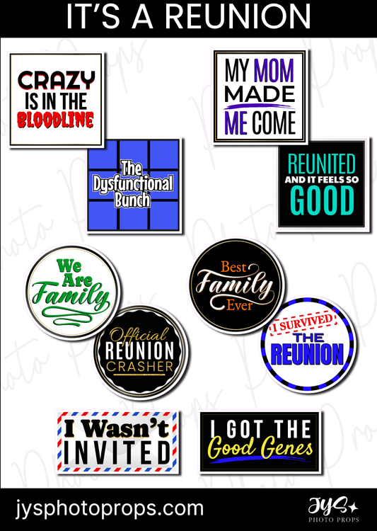 It's A Family Reunion Prop Set - JYS Photo Props