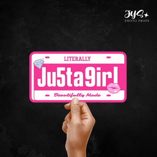 Just A Girl License Prop | Single - JYS Photo Props