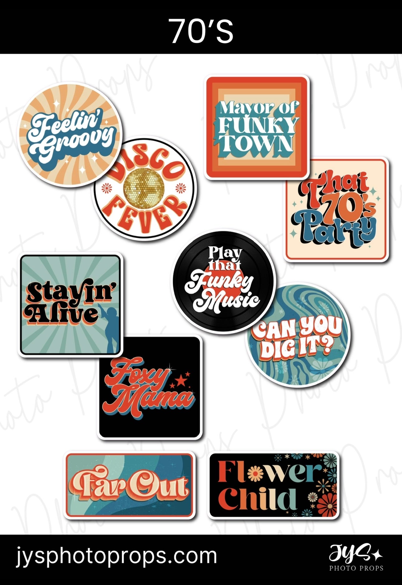 (NEW) 70s Retro Prop Set - JYS Photo Props