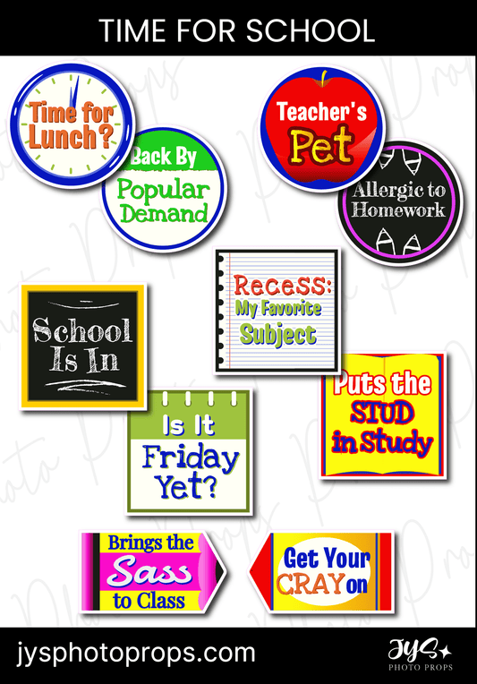 School Themed Bundle - JYS Photo Props