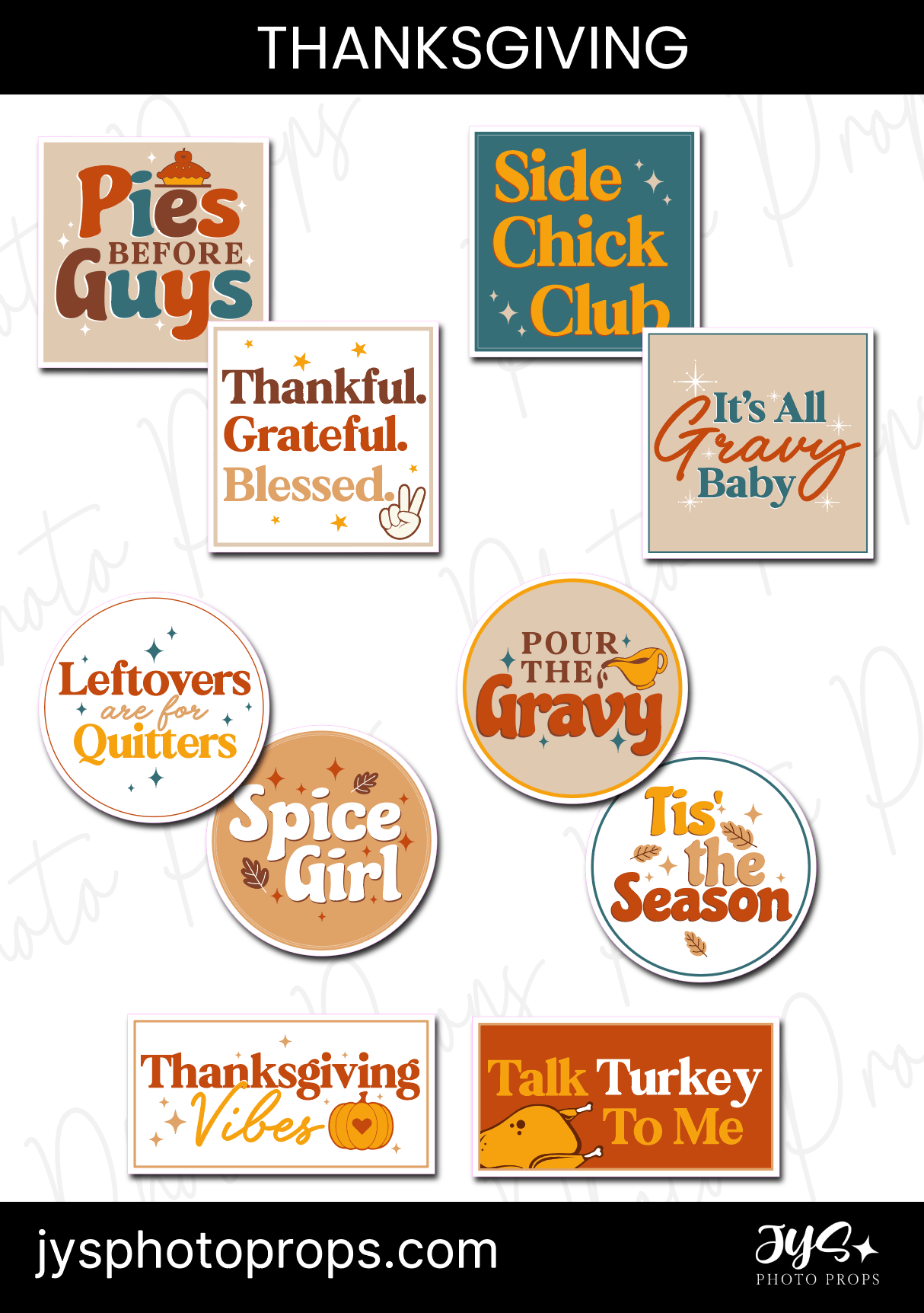 Thanksgiving Photo Booth Props - JYS Photo Props