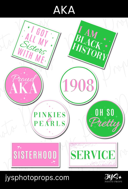 AKA SORORITY PROP SET