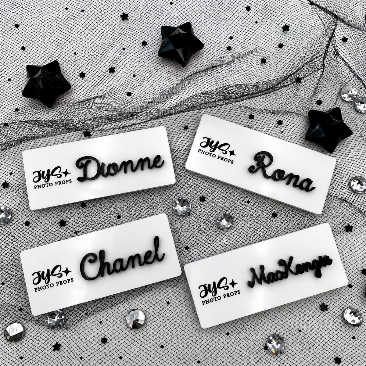 Acrylic Name Badge with Raised 3D Lettering