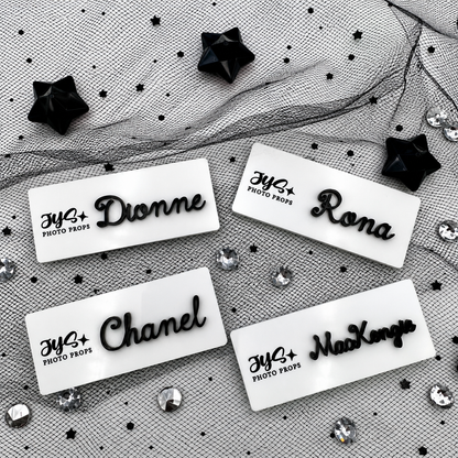 Acrylic Name Badge with Raised 3D Lettering
