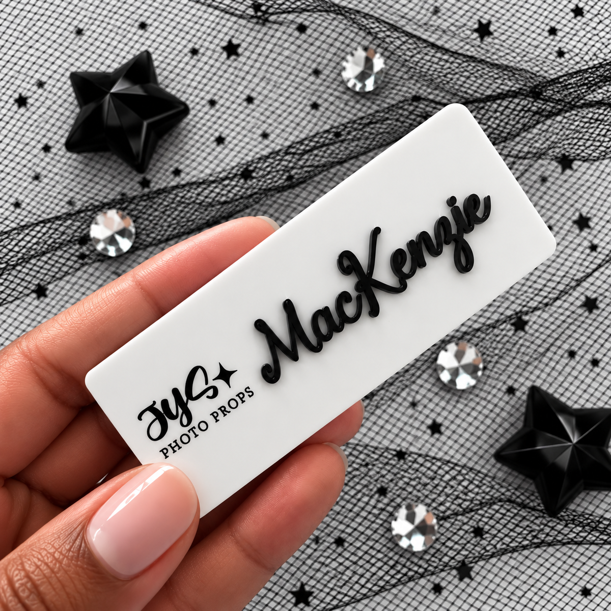 Acrylic Name Badge with Raised 3D Lettering