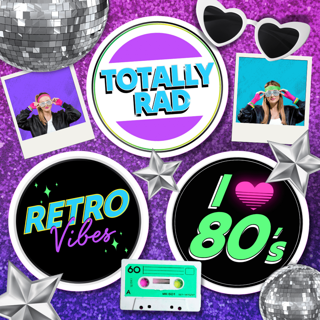 80s Theme Photo Booth Props - JYS Photo Props