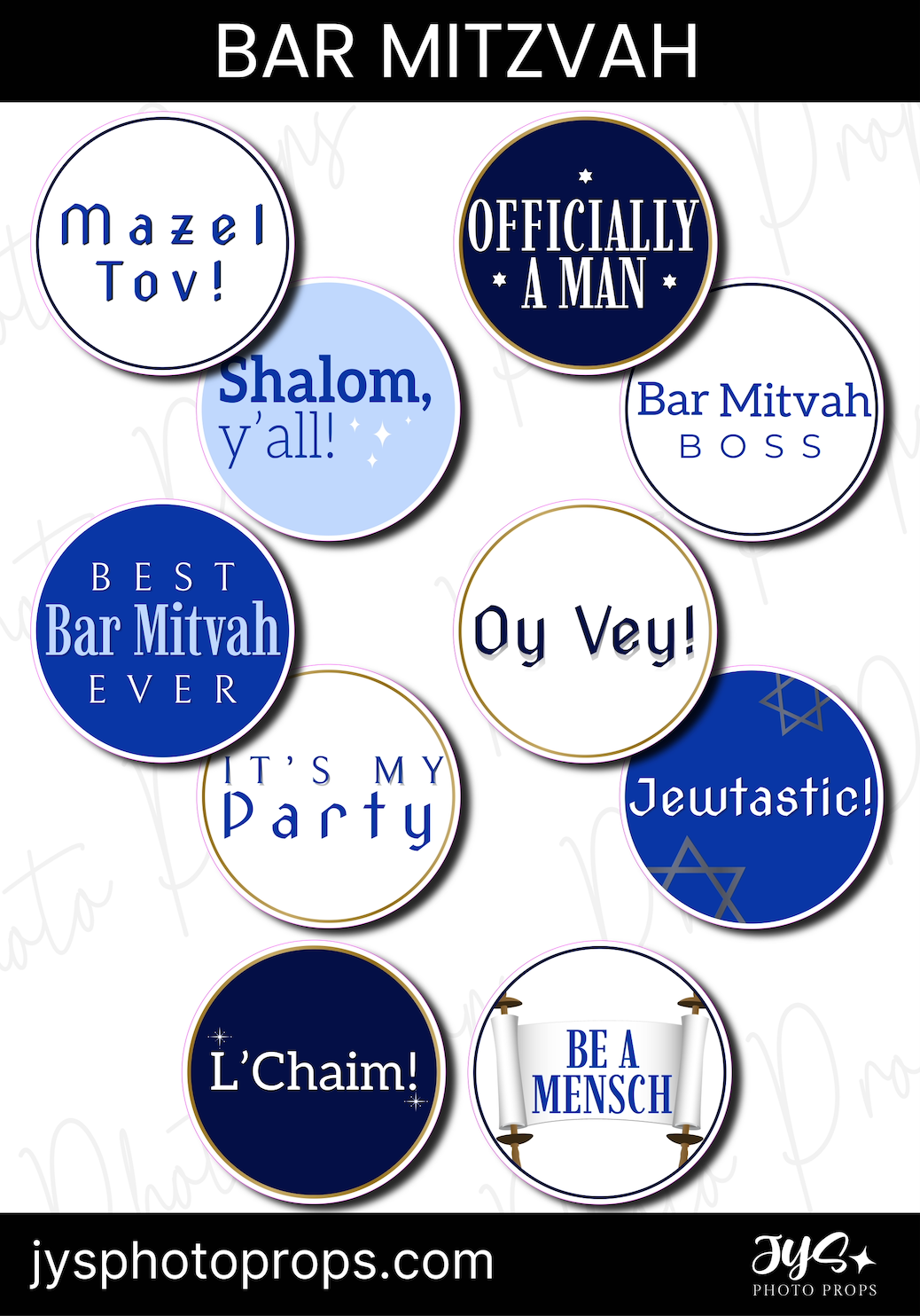 Bar Mitvah Photo Props