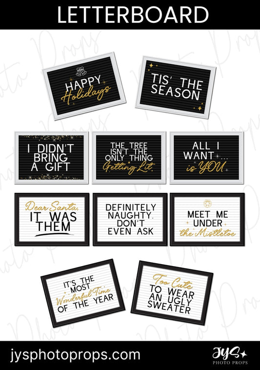 LETTERBOARD HOLIDAY PROP SET