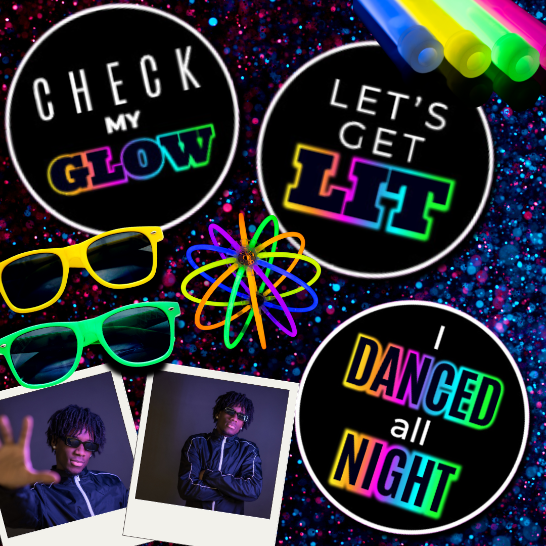 Check my Glow Photo Booth Props