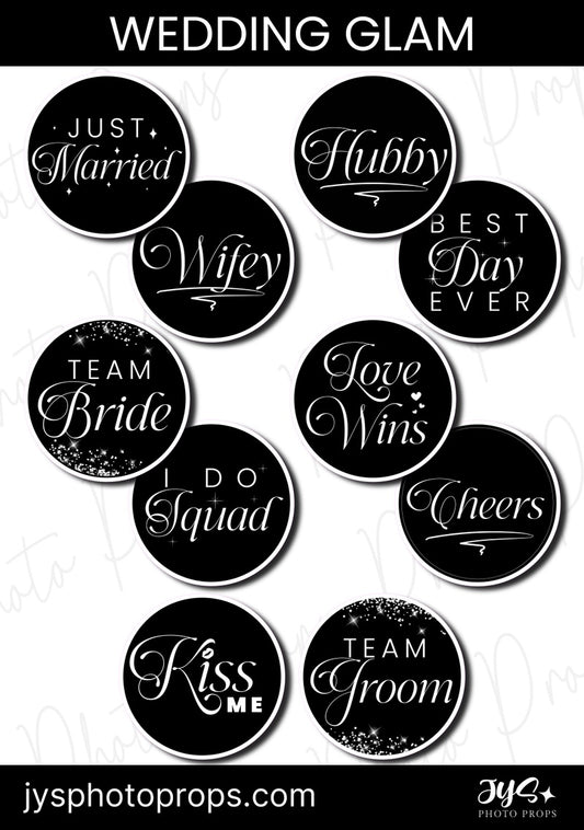 Glam Wedding Photo Booth Props