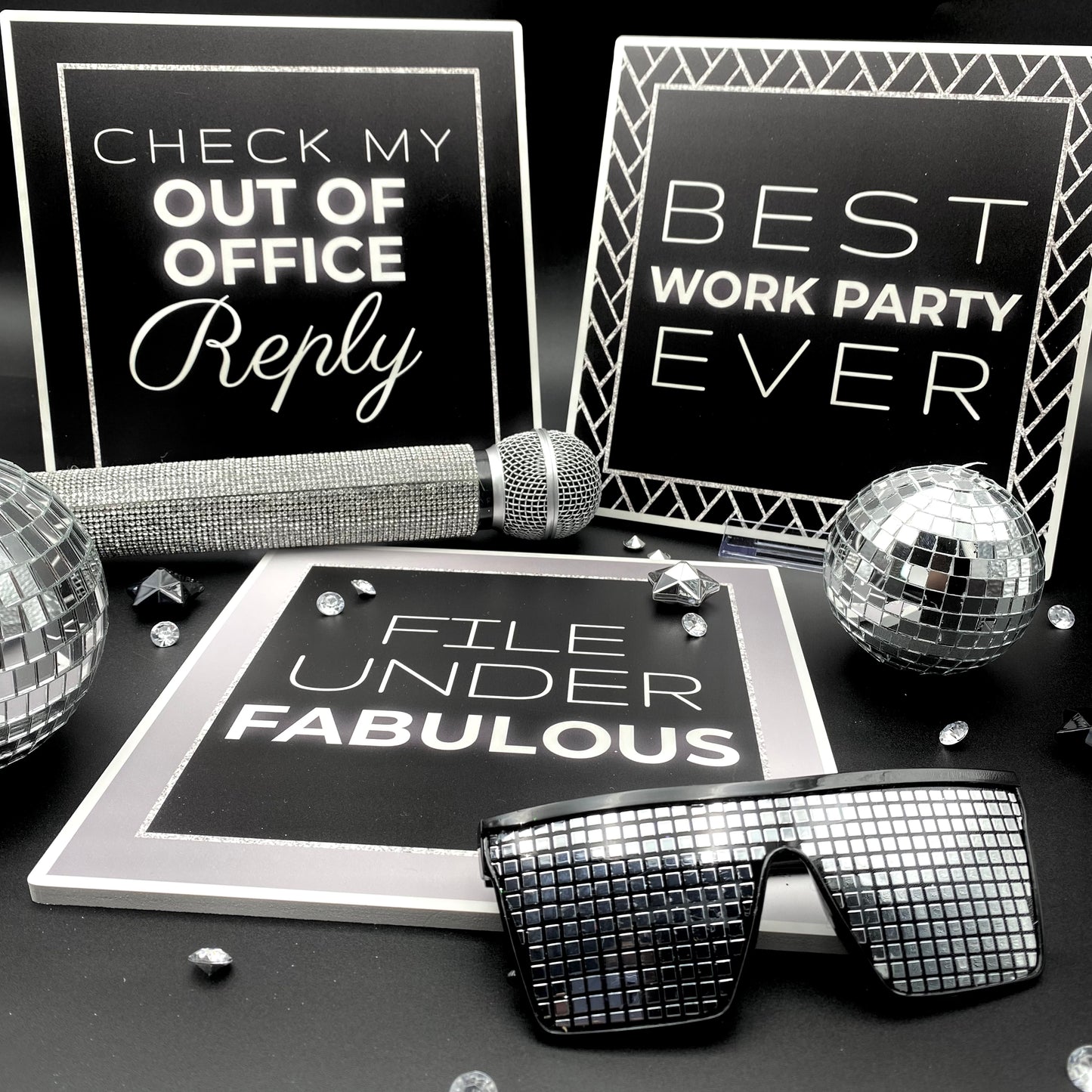 Corporate Glam Photo Booth Props