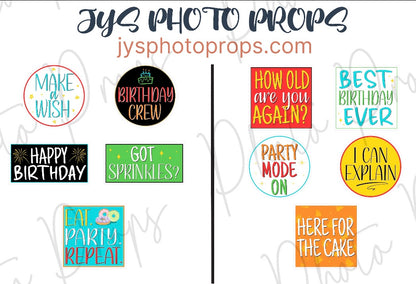 BIRTHDAY FUN Props Set