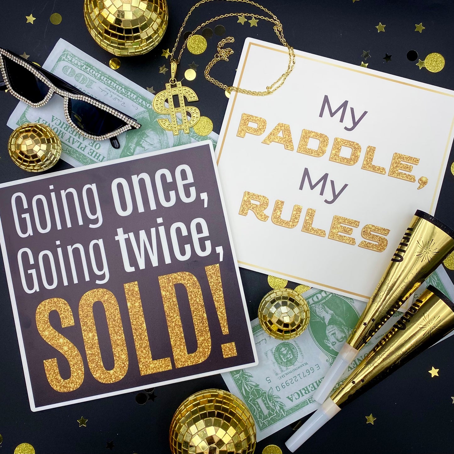 Auction Photo Booth Props