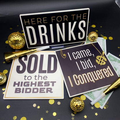 Auction Photo Booth Props