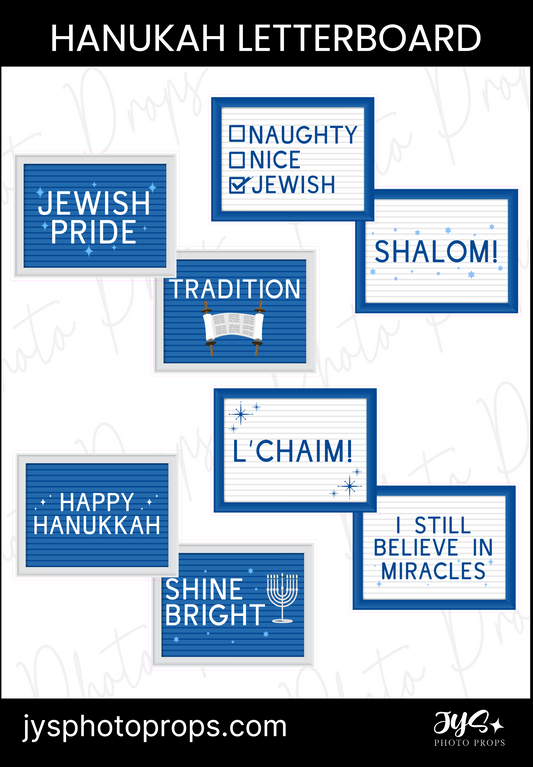 HANUKKAH PHOTO BOOTH PROPS