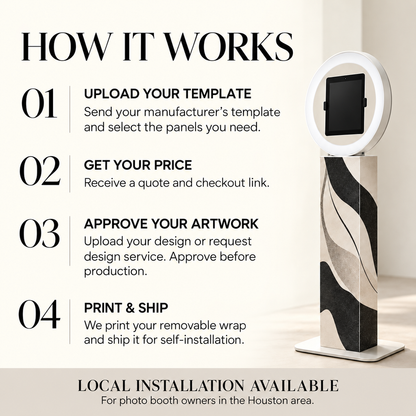 Custom Removable Photo Booth Vinyl Wraps