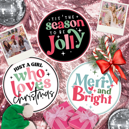 Merry & Bright Christmas Photo Booth Props