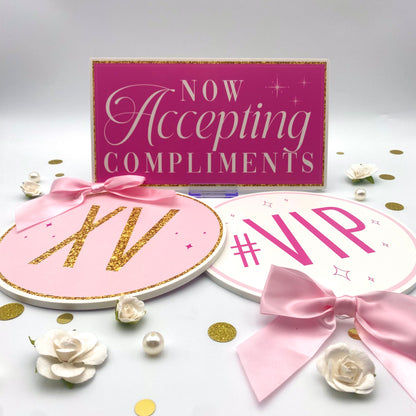 Quince Pink Photo Booth Props