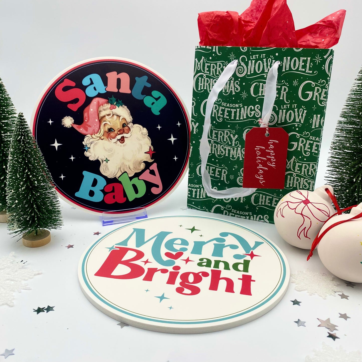 Merry & Bright Christmas Photo Booth Props