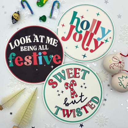Merry & Bright Christmas Photo Booth Props