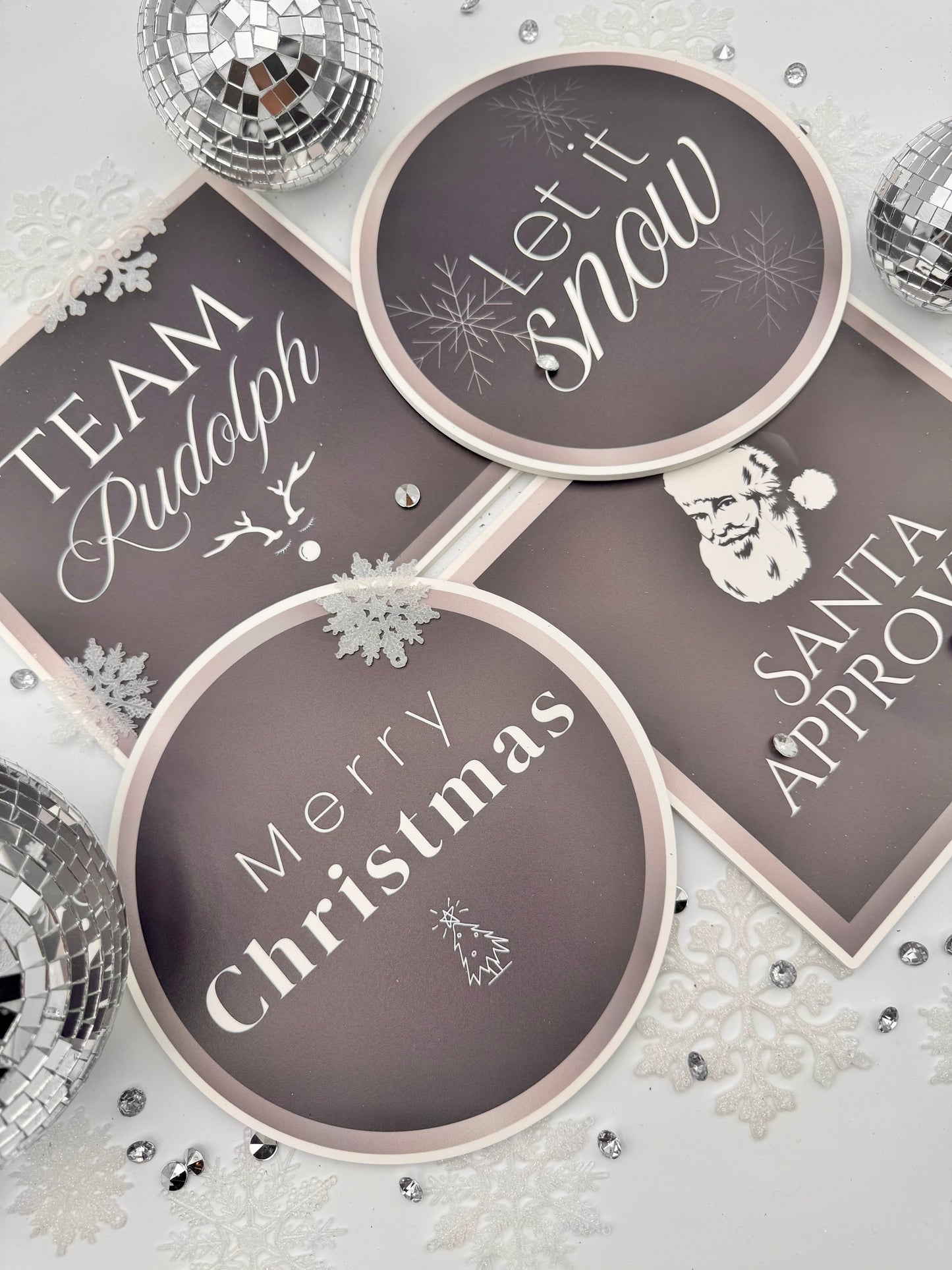 Glam Christmas Photo Booth Prop Set