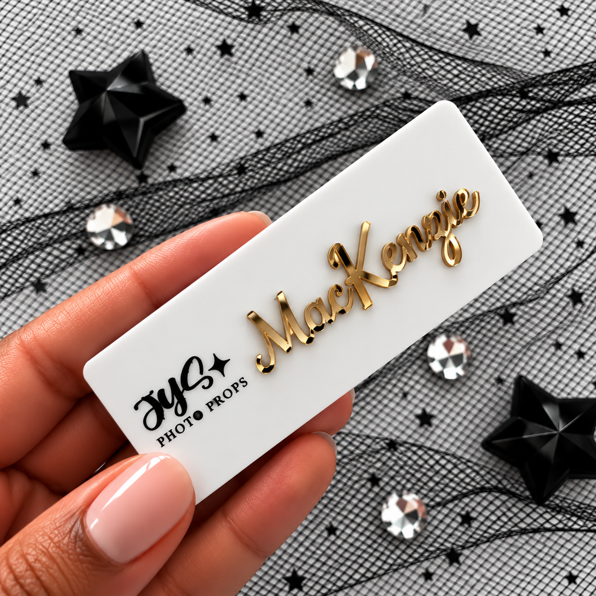 Acrylic Name Badge with Raised 3D Lettering