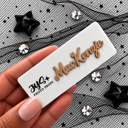 Acrylic Name Badge with Raised 3D Lettering
