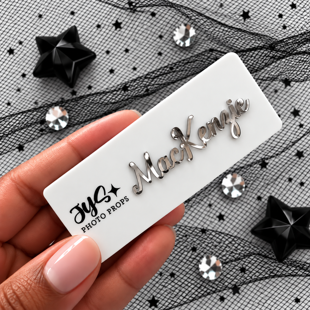 Acrylic Name Badge with Raised 3D Lettering