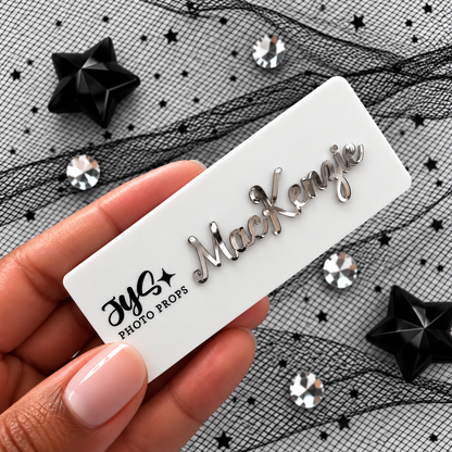 Acrylic Name Badge with Raised 3D Lettering