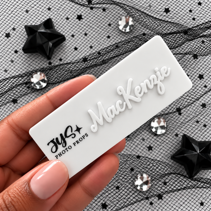 Acrylic Name Badge with Raised 3D Lettering