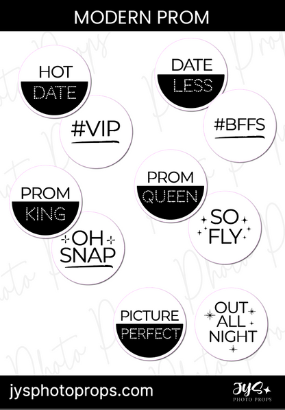 Modern Prom Photo Booth Props