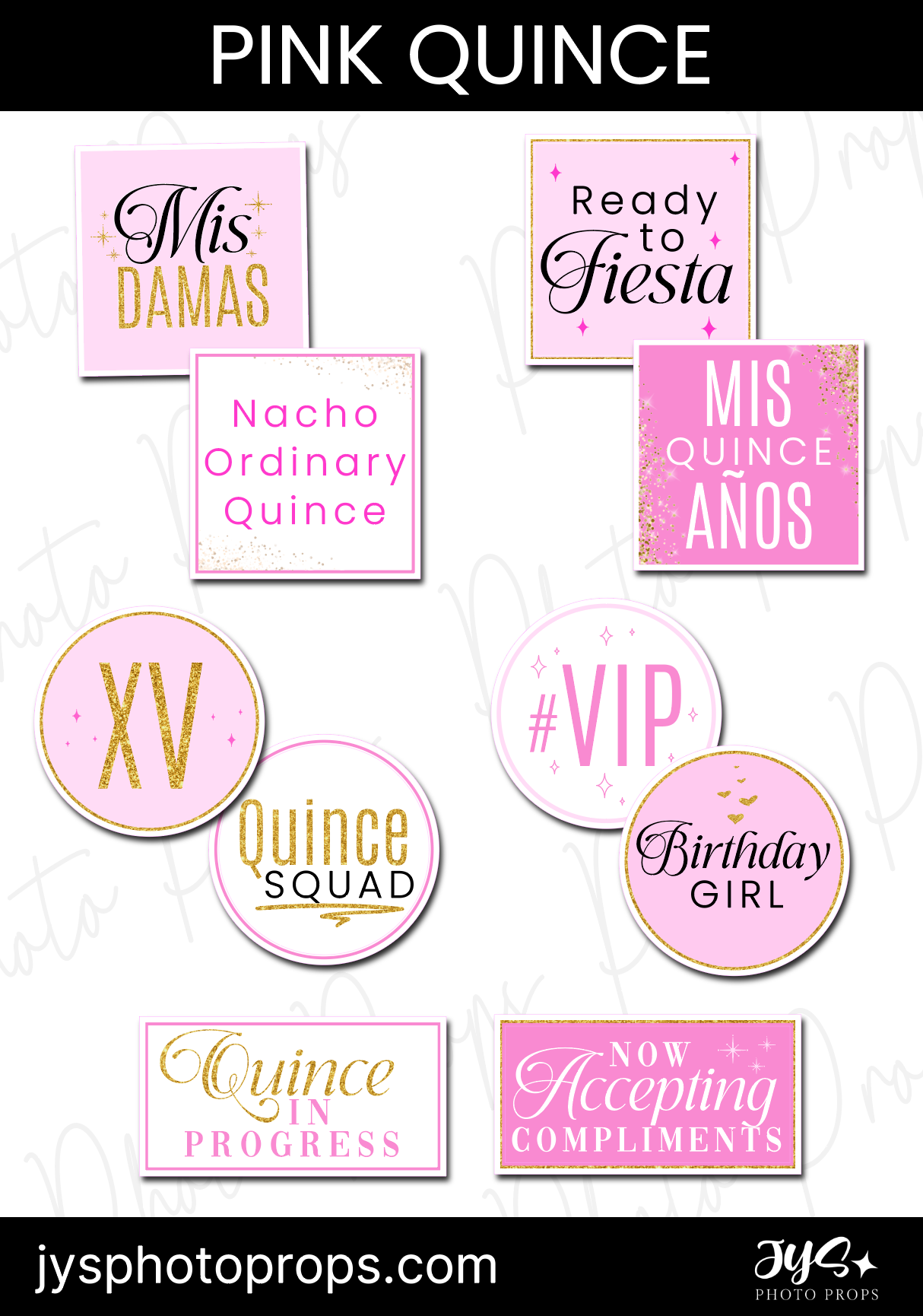 Quince Pink Photo Booth Props