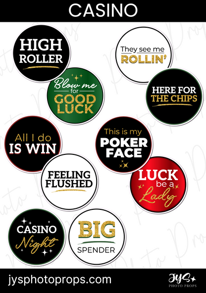 Casino Photo Booth Props