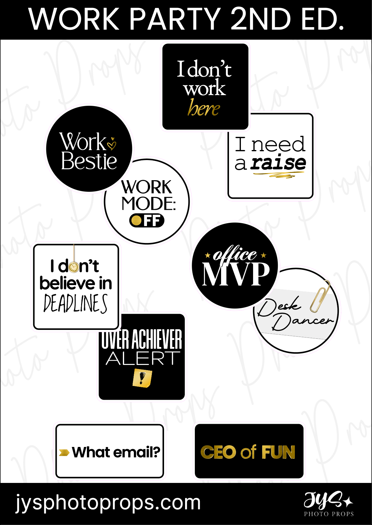 Work Party Props| 2nd Edition (NEW)