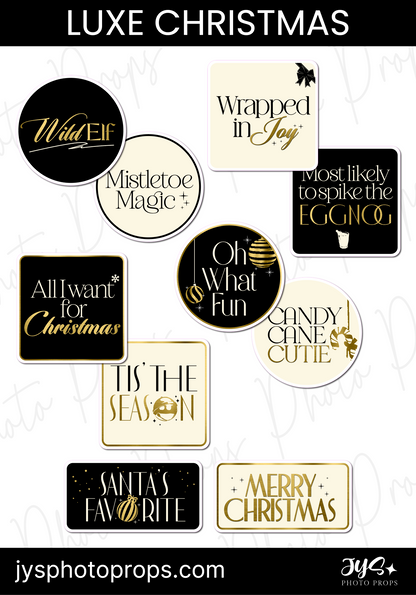 Luxe Christmas Photo Booth Props