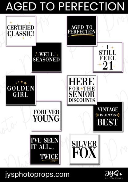 Aged to Perfection Birthday Bundle - JYS Photo Props