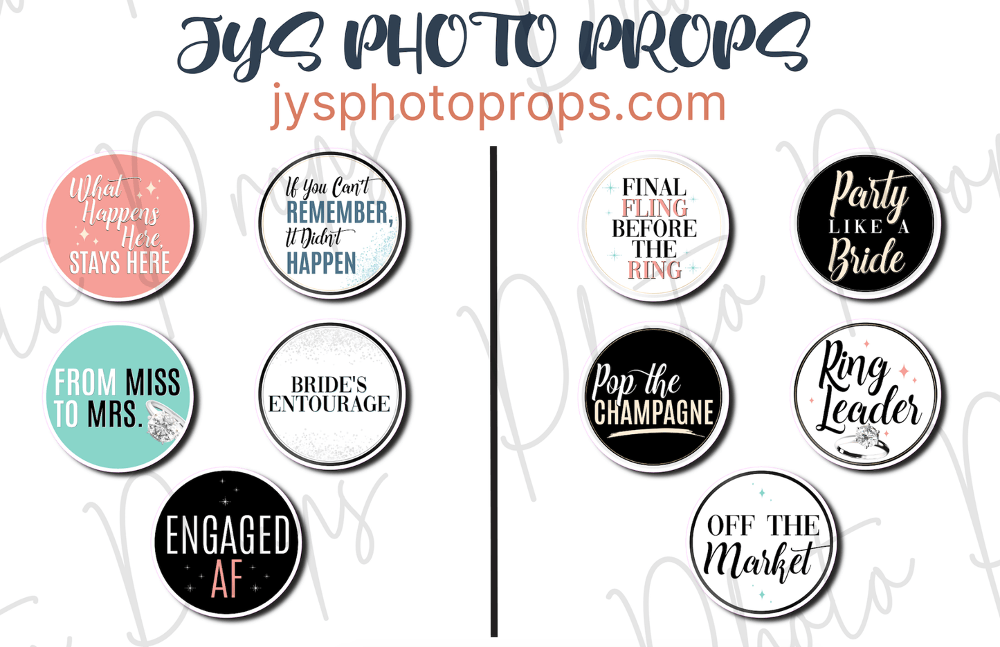 Bachelorette Photo Booth Props - JYS Photo Props