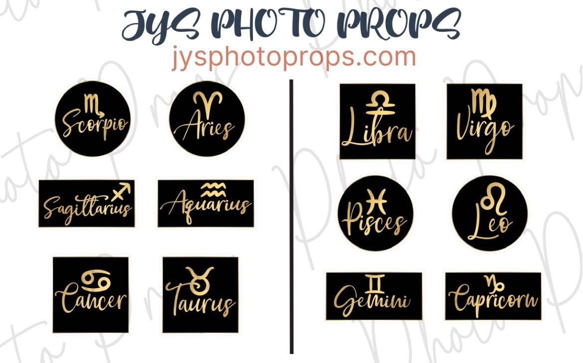 Birthday Zodiacs Photo Booth Props - JYS Photo Props