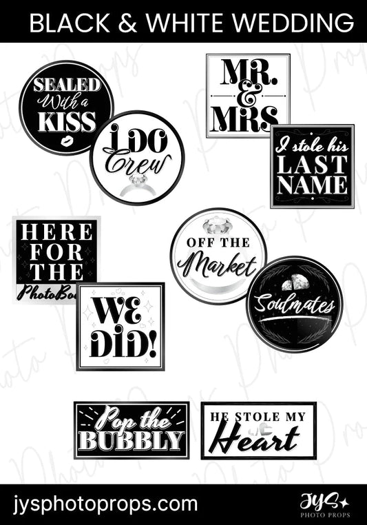 Black And White Wedding: Prop Clearance - JYS Photo Props