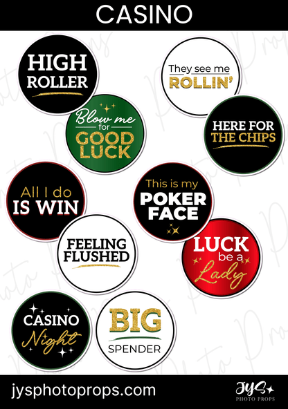 Casino Photo Booth Props - JYS Photo Props